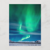 Aurora Borealis over Mosfellsheiði Briefkaart (Voorkant)