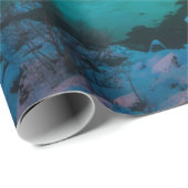 Aurora borealis over the sea coast, snowy mountain cadeaupapier (Rol Hoek)