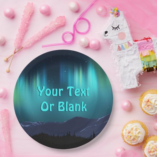 Aurora Borealis Papieren Bordje (Feest)