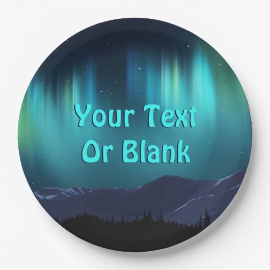 Aurora Borealis Papieren Bordje (Voorkant)