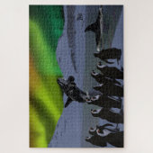 Aurora Borealis Pinguïns & Walvissen Legpuzzel (Verticaal)