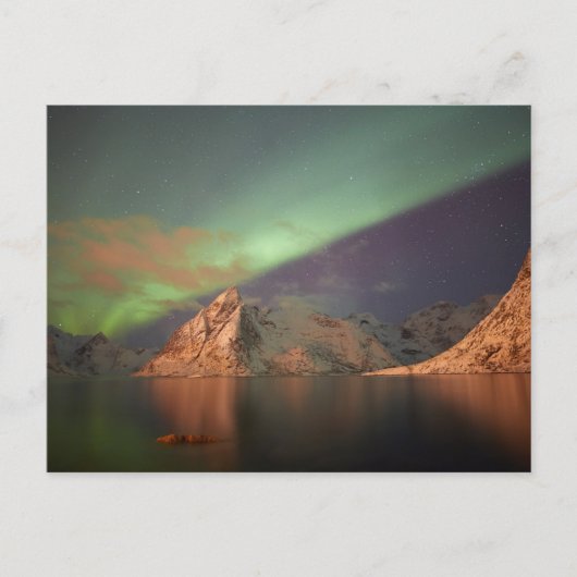 Aurora Borealis, Polaire lichten Briefkaart (Voorkant)