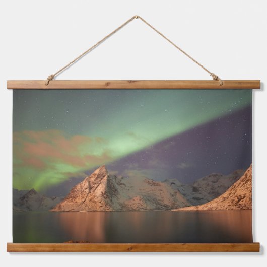 Aurora Borealis, Polaire lichten Hangend Wandkleed (Voorkant)