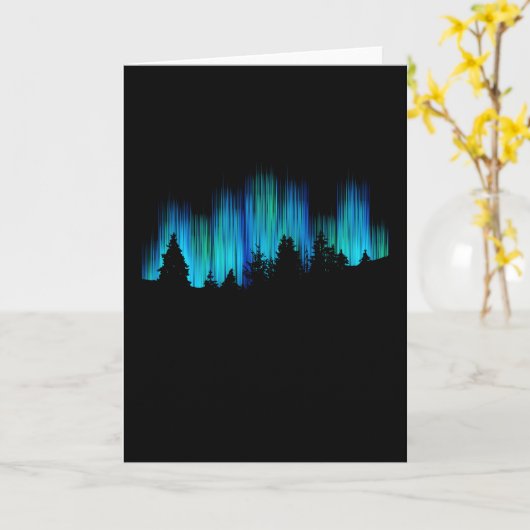 Aurora Borealis Polar Lights Kaart (Gele Bloem)