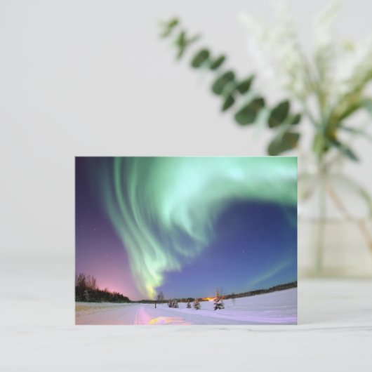 Aurora Borealis, poolcirkel Briefkaart (Staand voorkant)
