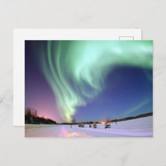 Aurora Borealis, poolcirkel Briefkaart (Voorkant / Achterkant)