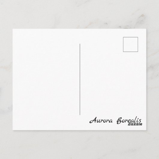 Aurora Borealis, poolcirkel Briefkaart (Achterkant)