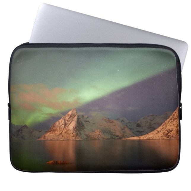 Aurora Borealis, Poollicht Laptop Sleeve (Voorkant)