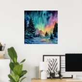 Aurora Borealis Poster (Thuiskantoor)