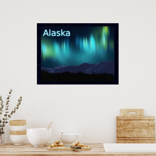 Aurora Borealis Poster (Keuken)