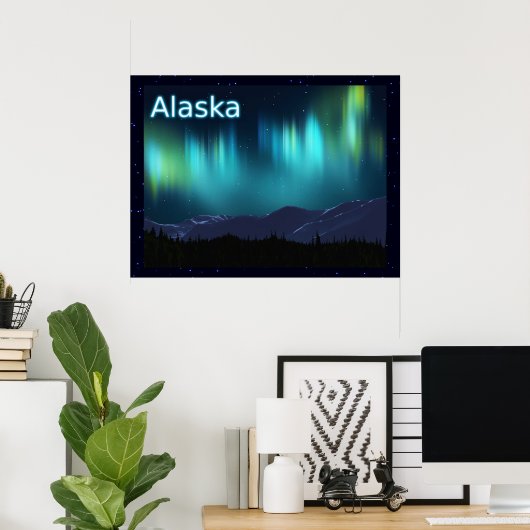 Aurora Borealis Poster (Thuiskantoor)