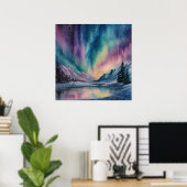 Aurora Borealis Poster (Thuiskantoor)