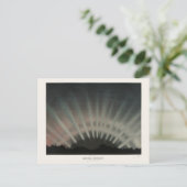 Aurora Borealis Print, Trouvelot, 1881, teruggezet Briefkaart (Staand voorkant)