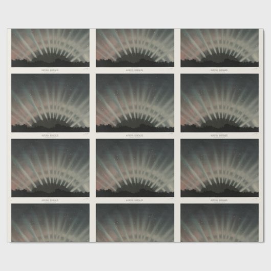 Aurora Borealis Print, Trouvelot, 1881, teruggezet Cadeaupapier (Vlak)