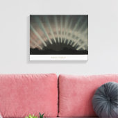 Aurora Borealis Print, Trouvelot, 1881, teruggezet Canvas Afdruk (Insitu (Woonkamer))