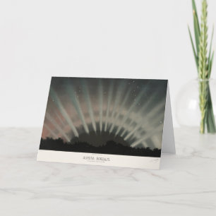 Aurora Borealis Print, Trouvelot, 1881, teruggezet Kaart