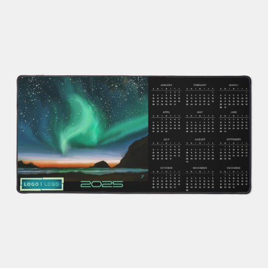 Aurora Borealis - professionele 2025 Agenda Bureaumat (Voorkant)