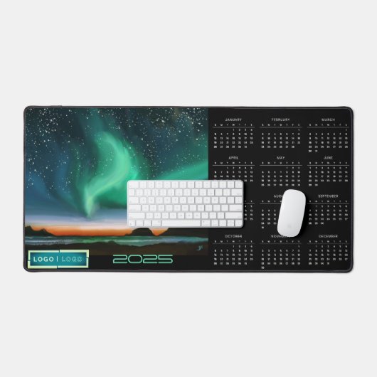 Aurora Borealis - professionele kalender 2025 Bureaumat (Keyboard & Muis)