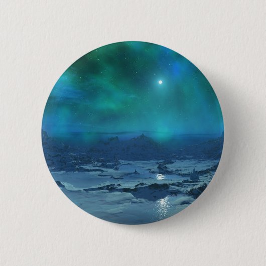 Aurora Borealis Ronde Button 5,7 Cm (Voorkant)