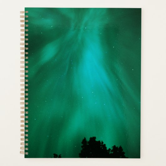 Aurora Borealis 's Nachts | Ontario, Canada Planner (Voorkant)