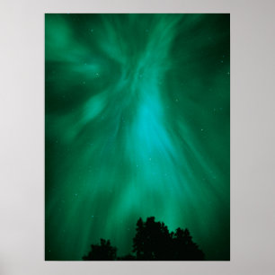 Aurora Borealis 's Nachts Ontario, Canada Poster