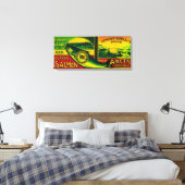 Aurora Borealis Salmon Can LabelKarluk, AK Canvas Afdruk (Insitu (Slaapkamer))
