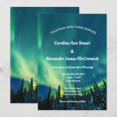 Aurora Borealis Stars Sky Wedding Kaart (Voorkant / Achterkant)
