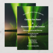 Aurora Borealis Stars Sky Wedding Kaart (Voorkant / Achterkant)