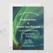 Aurora Borealis Stars Sky Wedding Kaart (Voorkant)