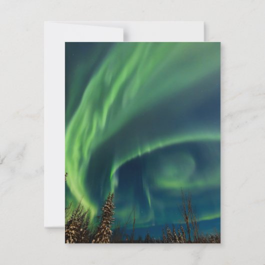 Aurora Borealis Stars Weddenschap RSVP Kaartje (Achterkant)