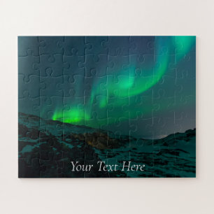 Aurora Borealis Sterrennacht Stars Winter Legpuzzel