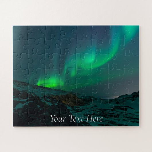 Aurora Borealis Sterrennacht Stars Winter Legpuzzel (Horizontaal)