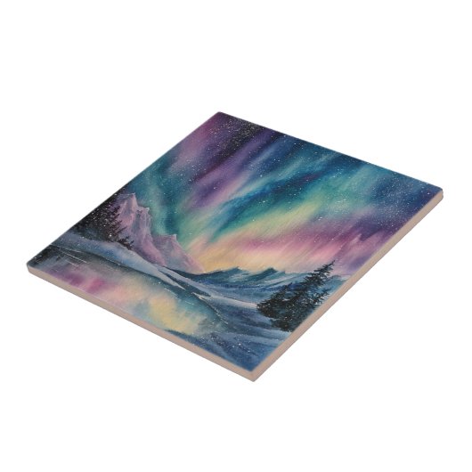 Aurora Borealis Tegeltje (Zijkant)