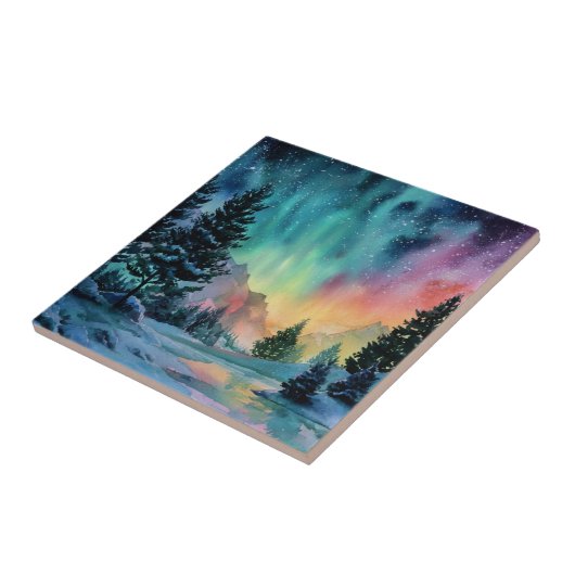 Aurora Borealis Tegeltje (Zijkant)