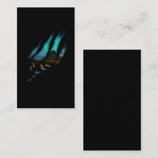 Aurora Borealis Torn Alaska Night Visitekaartje (Voorkant / Achterkant)