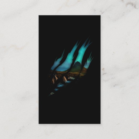 Aurora Borealis Torn Alaska Night Visitekaartje (Voorkant)