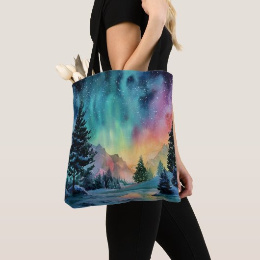 Aurora Borealis Tote Bag (Dichtbij)