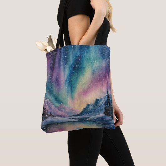 Aurora Borealis Tote Bag (Dichtbij)