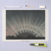 Aurora Borealis Trouvelot 1881, herstelde loskoppe Tissuepapier (Craft)
