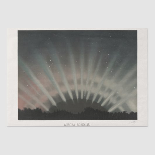 Aurora Borealis Trouvelot 1881, herstelde loskoppe Tissuepapier (Voorkant)