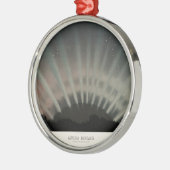 Aurora Borealis Trouvelot 1881, met kerstreces Metalen Ornament (Links)
