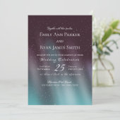 Aurora Borealis Turquois sterrenhemel Kaart (Staand voorkant)