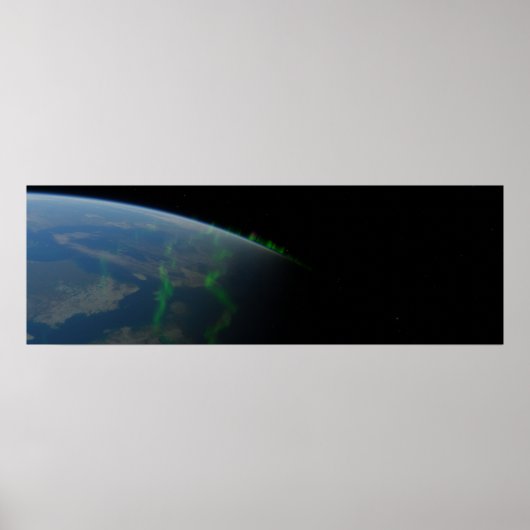 Aurora Borealis uit de ruimte Poster (Voorkant)