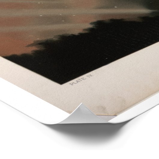 Aurora Borealis van de boomgaard Poster (Hoek)