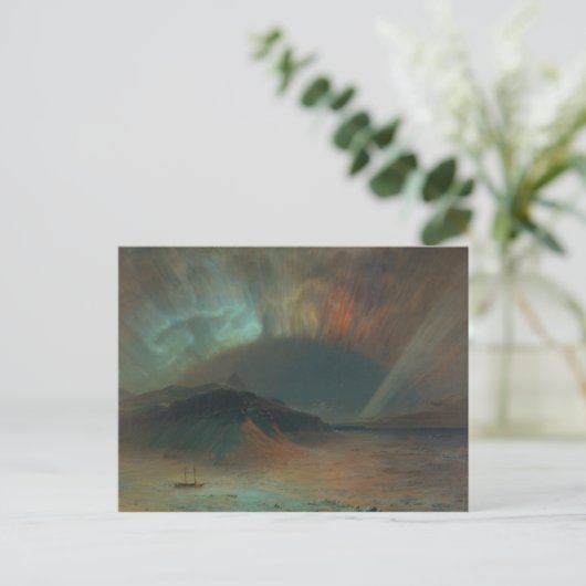 Aurora Borealis van de Frederic Edwin Church 1865 Briefkaart (Staand voorkant)