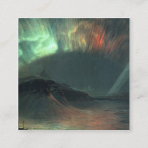 Aurora Borealis van de Frederic Edwin Church Vierkante Visitekaartje