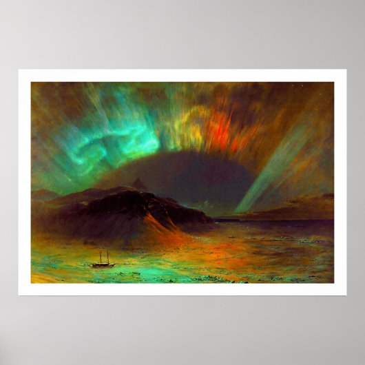 Aurora Borealis van Frederic Edwin Church Print (Voorkant)