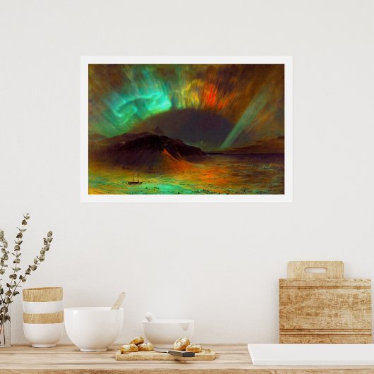 Aurora Borealis van Frederic Edwin Church Print (Keuken)