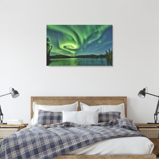AURORA BOREALIS VERPAKT CANVAS (Insitu (Slaapkamer))