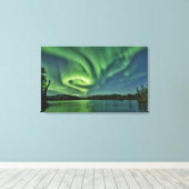 AURORA BOREALIS VERPAKT CANVAS AFDRUK (Insitu (Houten vloer))